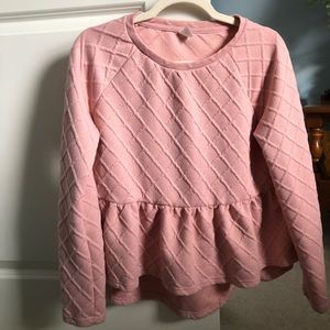 SHEIN Pink Peplum High-Low